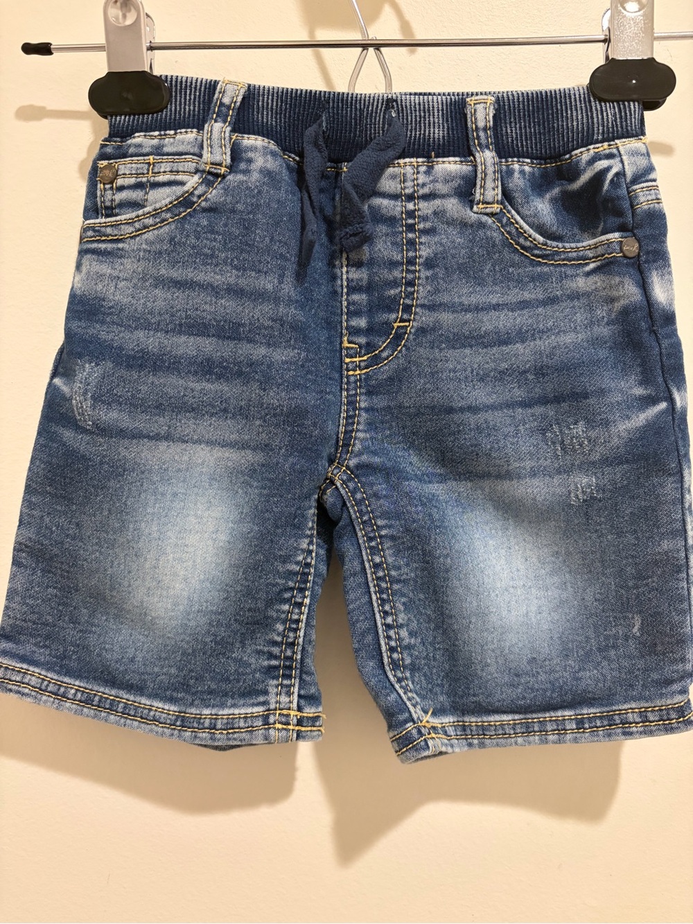 Peek Boys Blue Denim-Look Pull-On Shorts